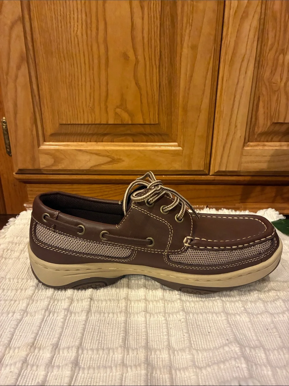 New Men’s Size 7.5 Canyon River Blues Leather Boat Shoes / Loafers (ABBA)